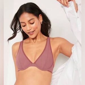 New- 3 - Old Navy Mesh Unlined Underwire Plunge Bra Lot of Three NWT 42C